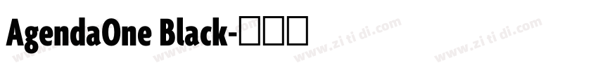 AgendaOne Black字体转换